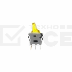 Выключатель клавишный круглый 250V 6А (3с) ON-OFF желтый Rexant, фото2