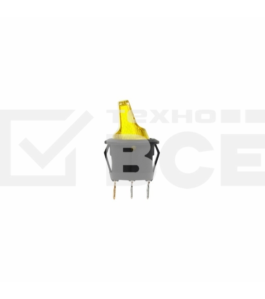 Выключатель клавишный круглый 250V 6А (3с) ON-OFF желтый Rexant