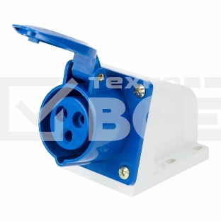 Розетка 113 стационарная 2Р+РЕ 16А 220В IP44 Rexant