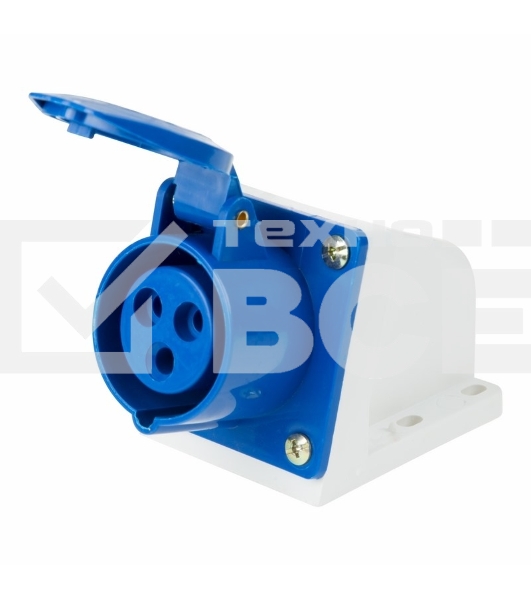 Розетка 113 стационарная 2Р+РЕ 16А 220В IP44 Rexant