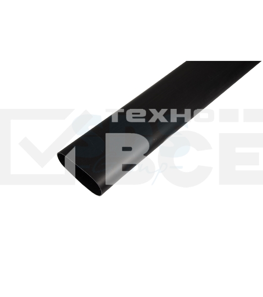 Термоусаживаемая трубка клеевая Rexant 19,0/3,2 мм, (6:1) черная, упаковка 4 шт. по 1 м