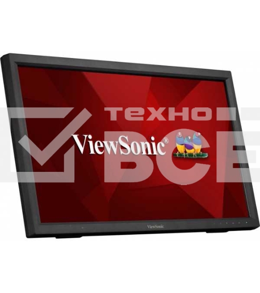 Монитор 21.5' ViewSonic TD2223 VA 1920x1080, 75 Гц, 6.5 мс, 16:9, 250 кд/м², VGA, DVI-D, HDMI 1.4, DP, USB Hub (2×USB 2.0), 3.5 Jack, аудиовход, динамики (2×2 Вт), сенсорный экран (IR Touch), черный
