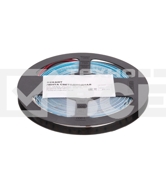 Лента светодиодная 24В, SMD2835, 9,6Вт/м, 120 LED/м, 6500K, 10мм, 5м,IP20 Rexant