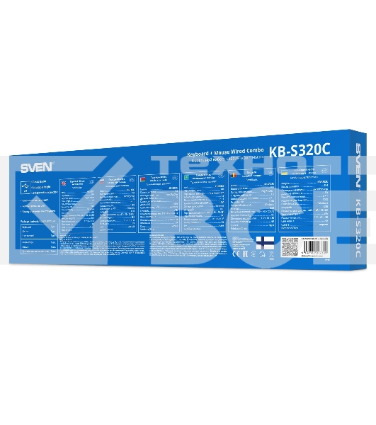 Комплект клавиатура + мышь SVEN KB-S320C клавиатура и мышь черные (USB, 105 кл, 4 кнопки, 1000 dpi)