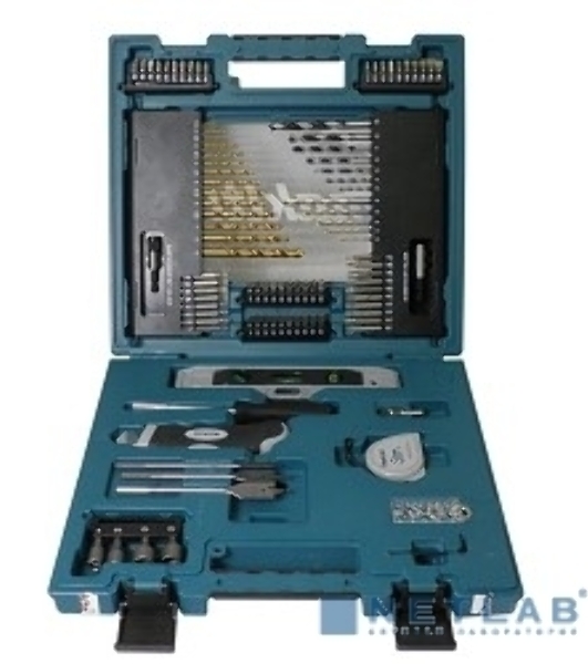 Наборы Makita D-31778 Набор 104шт,отвертка ручн,держ-ль магн,отв.насадки,сверла д\дер,мет,бет,рулетка,ур-нь,зенкер,нож,чем 