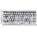Клавиатура для ноутбука HP Envy 13-AD серебристая с подсветкой, фото3