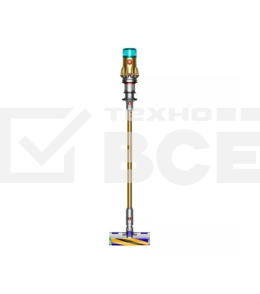 Пылесос вертикальный Dyson SV46 V12 Detect Slim Absolute золотистый/серебристый, питание от аккумулятора, 150 Вт, уборка сухая, пылесборник 0.35 л, работа от АКБ max 60 мин