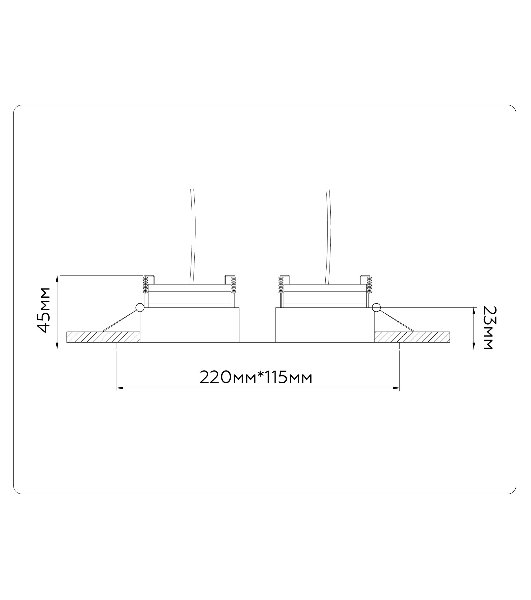 Светильник Ambrella light TN51919/2 WH белый GX53 max 12W 220*115*23