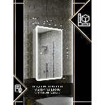 Зеркальный шкаф Bau Stil 40х80, LED подсветка, сенсор, плавное закрывание, оборачиваемый, фото9