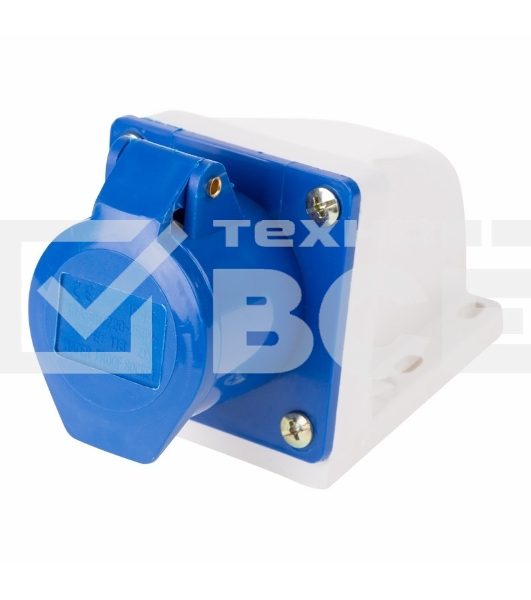 Розетка 113 стационарная 2Р+РЕ 16А 220В IP44 Rexant