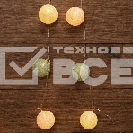 Тайские фонарики Neon-night 'Перламутр' 3.5 м, 20 LED, прозрачный ПВХ, цвет свечения теплый белый, 2 х АА (батарейки не в комплекте), фото 1