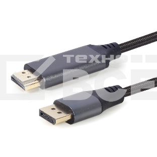 Кабель DisplayPort->HDMI Cablexpert CC-DP-HDMI-4K-6 , 4K, 1.8м, 20M/19M, черный, экран, пакет