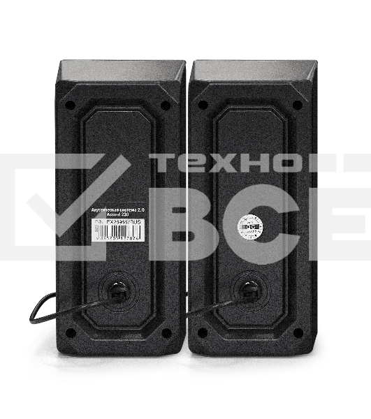 Акустическая система 2.0 ExeGate EX289687RUS Accord 230 (питание USB,Bluetooth, 2х3Вт (6Вт RMS), 60-20000Гц, цвет черный, RGB подсветка)