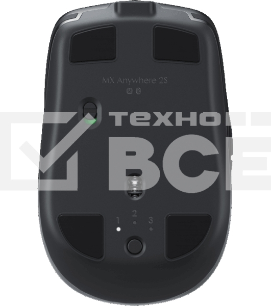 Мышь беспроводная Logitech MX Anywhere 2S графитовый, 4000 dpi, радиоканал, Bluetooth, USB, кнопки - 7