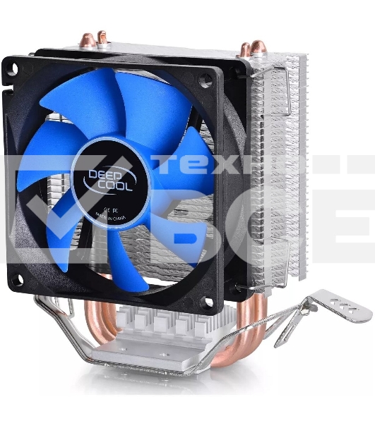 Кулер для процессора DEEPCOOL ICE EDGE MINI FS V2.0 синий, 80 мм, алюминий/медь, 2200 об/мин, 24.7 дБ, 3 pin, 100 Вт, 112 мм