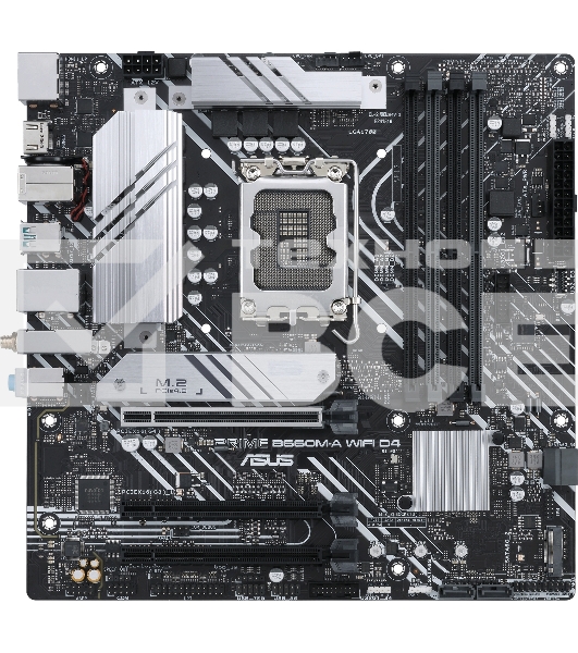 Материнская плата ASUS PRIME B660M-A WIFI D4, Socket LGA 1700, Intel B660, 4xDDR4, 4xSATA, 2xM.2, 1xPCIe 4.0 x16, 1xPCIe 3.0 x16, 1xDP, 2xHDMI, 1x 1Gb LAN, 2xUSB-A 3.2 Gen 2, 4xUSB-A 2.0, 3x3.5 мм, 7.1, mATX