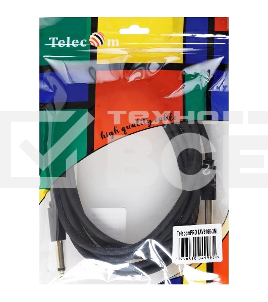 Кабель-соединит 6.35ST(M)/6.35 ST(M), 3м, Telecom PRO <TAV6166-3M>