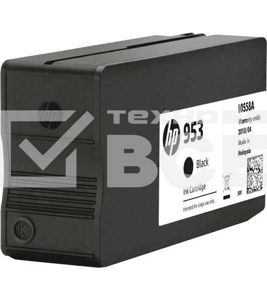 Картридж струйный HP 953 L0S58AE черный для HP OJP 8710/8715/8720/8730/8210/8725 (1000стр.)