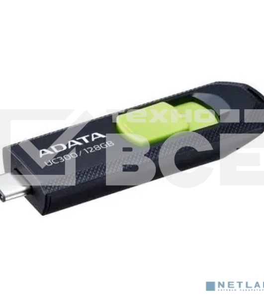 Флеш диск A-Data 128Gb Type-C UC300 ACHO-UC300-128G-RBK/GN USB3.2 черный/зеленый