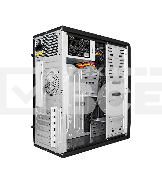 Компьютерный корпус Miditower ExeGate CP-601-UNS450 (ATX, БП UNS450 с вент. 12см, 2*USB, аудио, черный)