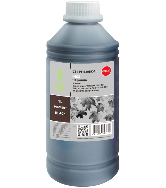 Чернила Cactus CS-I-PFI320BK-1L PFI-320/120 черный 1000мл для Canon imagePROGRAF TM-200/TM-205/TM-300/TM-30
