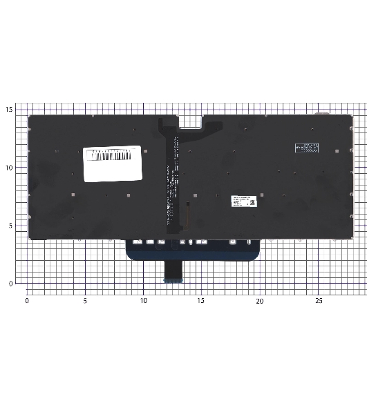 Клавиатура для ноутбука Huawei matebook D14 черная с подсветкой