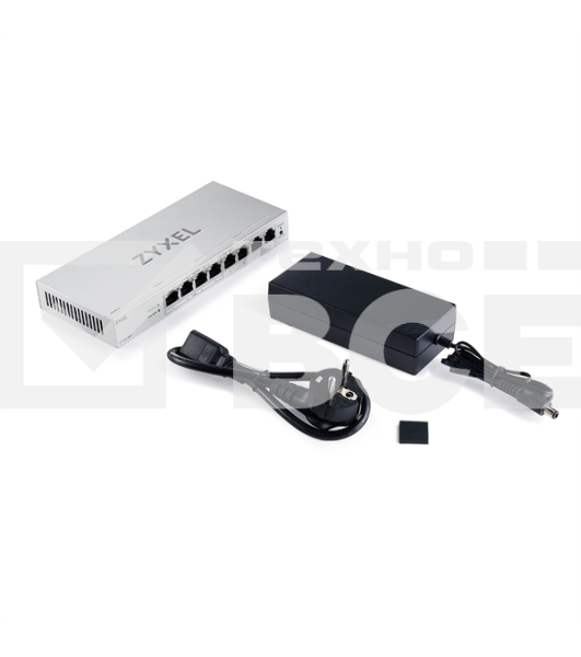 Коммутатор ZYXEL Web-managed Gigabit PoE Switch Zyxel GS1200-8HPv3, 8xRJ-45: 1G (4xPoE+), 68W PoE budget, desktop, fanless