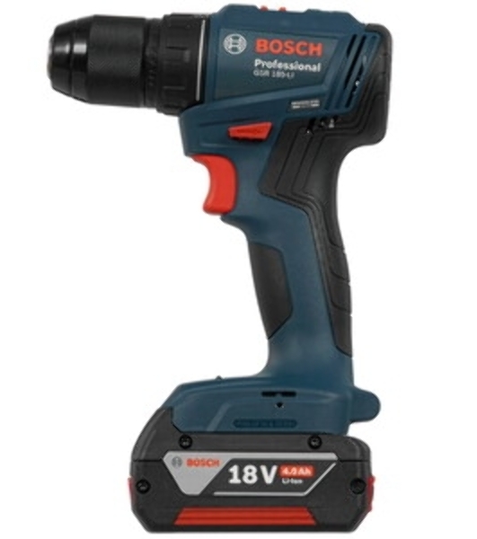Дрель-шуруповерт Bosch GSR 185-LI, 18 В, 2 Ач, 50 Нм, бесщеточный