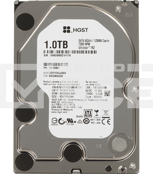 Жесткий диск Western Digital 1TB Ultrastar 7K2 (HUS722T1TALA604) {Serial ATA III, 7200 rpm, 128Mb buffer}