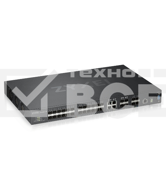 Коммутатор Zyxel XGS4600-32F L3 Managed Switch, 24 port Gig SFP, 4 dual pers.and 4x 10G SFP+, stackable, dual PSU