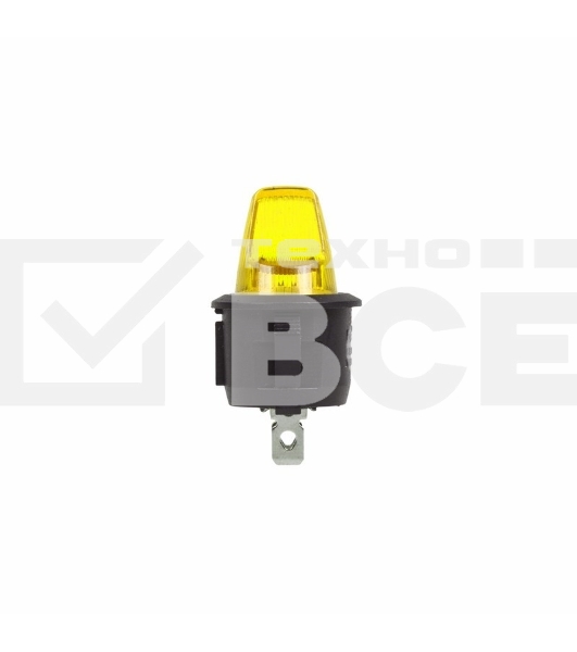 Выключатель клавишный круглый 250V 6А (3с) ON-OFF желтый Rexant
