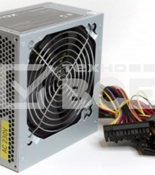Блок питания Power Supply Foxline, 500W, ATX, APFC, 120FAN, CPU 8(4+4)pin, MB 24pin, PCI-E 6+2pin, 1*PATA, 3*SATA, 80 PLUS