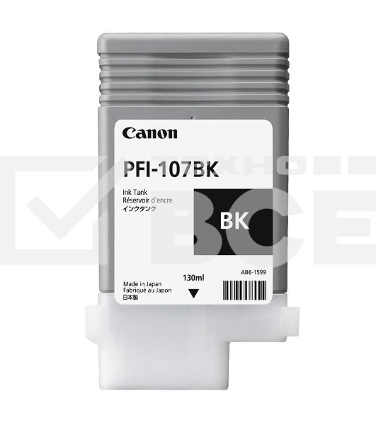 Картридж струйный Canon PFI-107BK (6705B001) черный (130 мл) для Canon iP F680/685/780/785