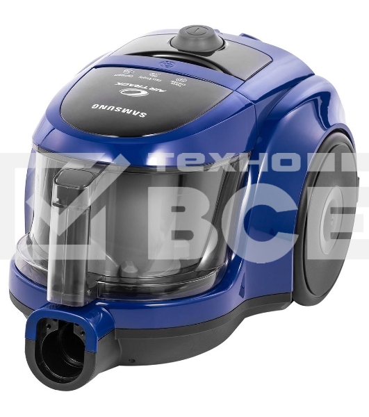 Пылесос Samsung VCC4520S36 синий/черный, 350/1600 Вт, уборка сухая, пылесборник контейнер 1.3 л