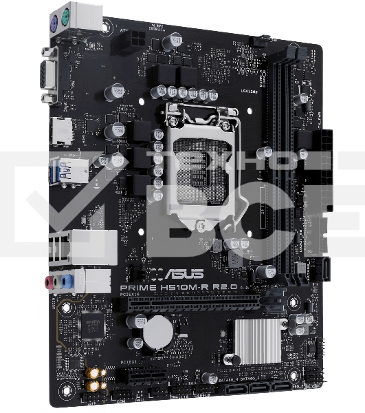 Материнская плата ASUS PRIME H510M-R R2.0-SI, LGA 1200, Intel H470, 2xDDR4, 4xSATA, 1xPCIe 4.0 x16, 1xPCIe x1, 1xHDMI, 1xVGA, 2xUSB-A 3.2 Gen 1, 2xUSB-A 2.0, 1x 1Gb LAN, 3x3.5 мм, 7.1, mATX