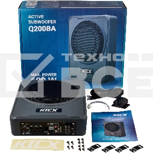 Сабвуфер автомобильный Kicx Q200BA 300Вт активный (20см/8