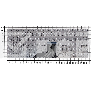 Клавиатура для ноутбука HP Envy 13-AD серебристая с подсветкой