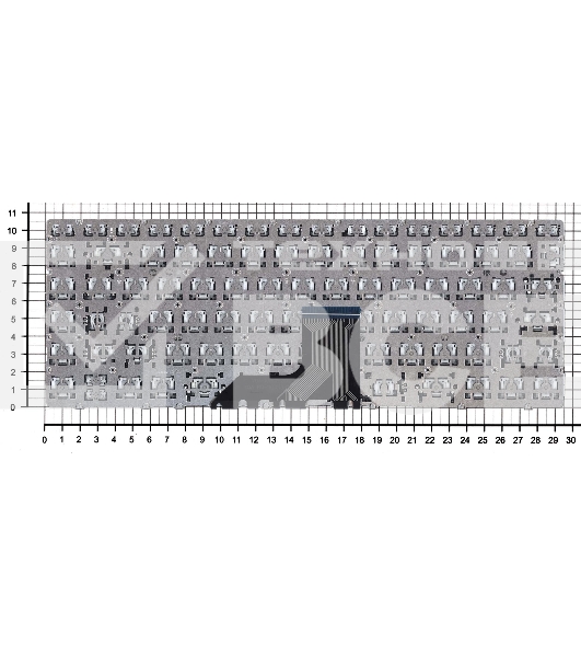 Клавиатура для ноутбука HP Envy 13-AD серебристая с подсветкой