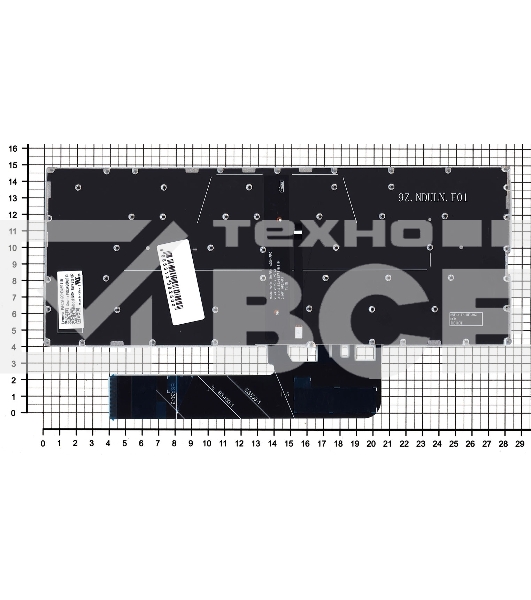 Клавиатура для ноутбука Lenovo Yoga 530-14IKB серебристая с подсветкой