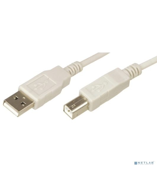 Кабель Rexant USB-А– USB-B, 2,4А, 1,8м, ПВХ, серый