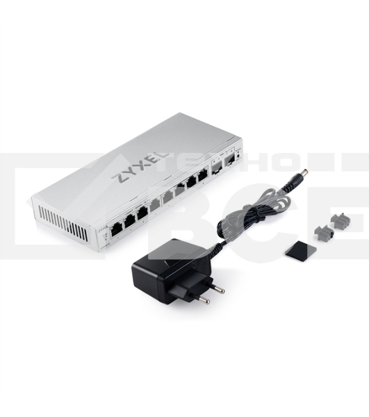 Коммутатор ZYXEL Web-managed Gigabit Switch Zyxel GS1200-10v3, 8xRJ-45: 1G, 2xSFP, desktop, fanless