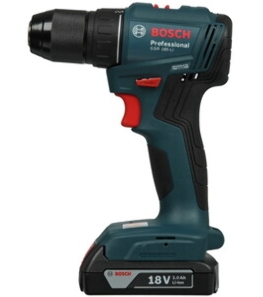 Дрель-шуруповерт Bosch GSR 185-LI, 18 В, 4 Ач, 50 Нм, бесщеточный