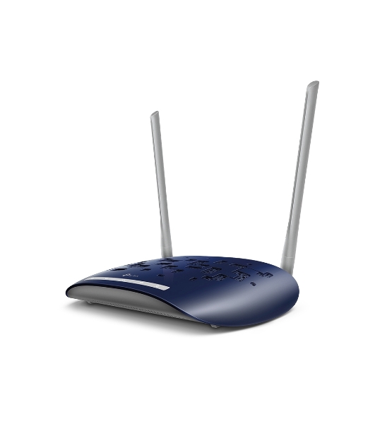 Маршрутизатор TP-Link VDSL/ADSL 300Mbps Wi-Fi VDSL/ADSL Modem Router, 802.11b/g/n, 300Mbps at 2.4GHz, 4 FE LAN ports, 2 fixed antennas, Clound Support, with VDSL splitter, Annex A/B