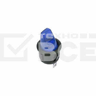 Выключатель клавишный круглый 250V 6А (3с) ON-OFF синий Rexant