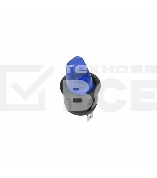 Выключатель клавишный круглый 250V 6А (3с) ON-OFF синий Rexant