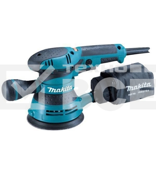 Шлифовальная машина Makita BO5041 ЭШМ,300Вт,ф125мм,4000-12000об\м,ампл-2.8мм,1.4кг,кор,п\сборник,доп.рукоятка