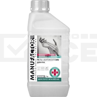 Гель-антисептик для рук MANUFACTOR, ПВХ, 1 л N30814