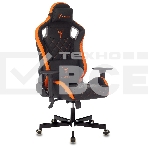 Кресло игровое Knight OUTRIDER черный/оранжевый ромбик эко.кожа с подголов. крестовина металл, фото22