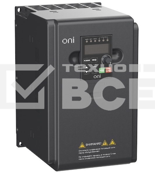 Преобразователь частоты A150 380В 3ф 7.5кВт 17А встроенный торм. модуль IEK ONI A150-33-75NT