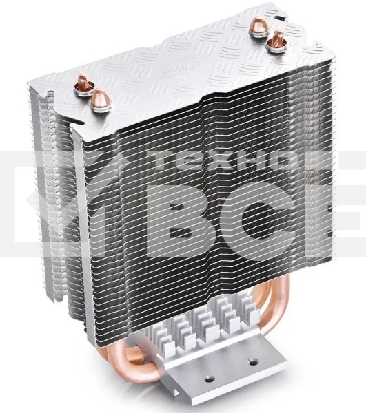 Кулер для процессора DEEPCOOL ICE EDGE MINI FS V2.0 синий, 80 мм, алюминий/медь, 2200 об/мин, 24.7 дБ, 3 pin, 100 Вт, 112 мм